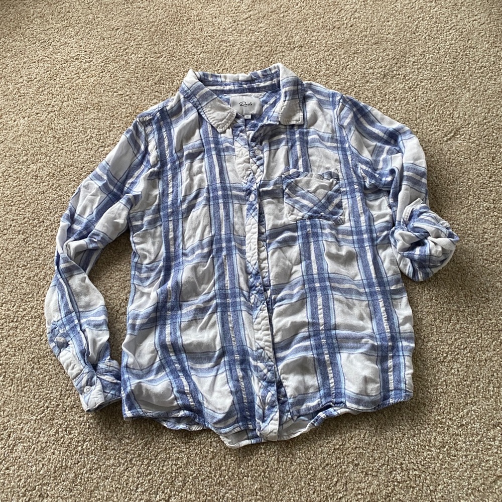 Rails blue and white hunter button down
